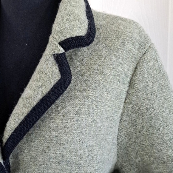 Vintage Geiger Collections Size 40 Pure New Wool Chunky Cardigan Jacket Sweater - Picture 2 of 11